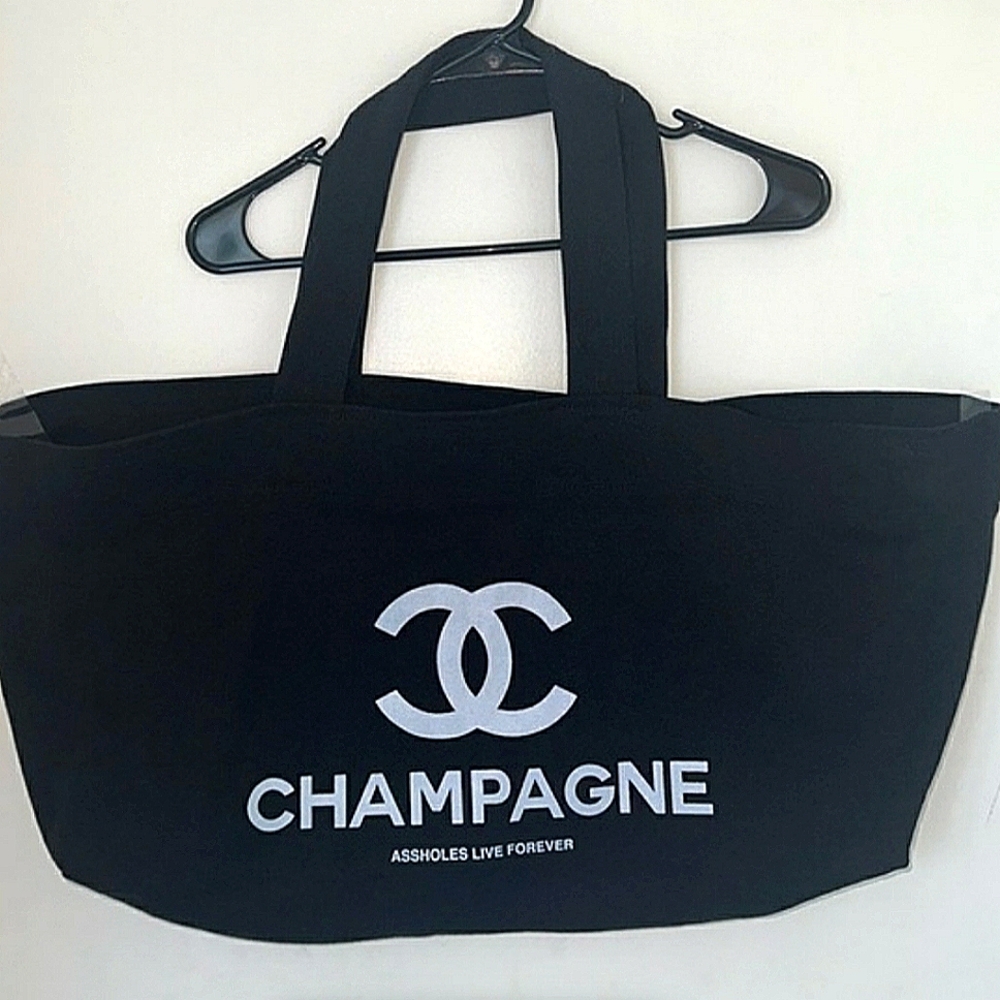 ASSHOLES LIVE FOREVER - Unreleased "Champagne" Extra-Large Soft Cotton Tote Bag